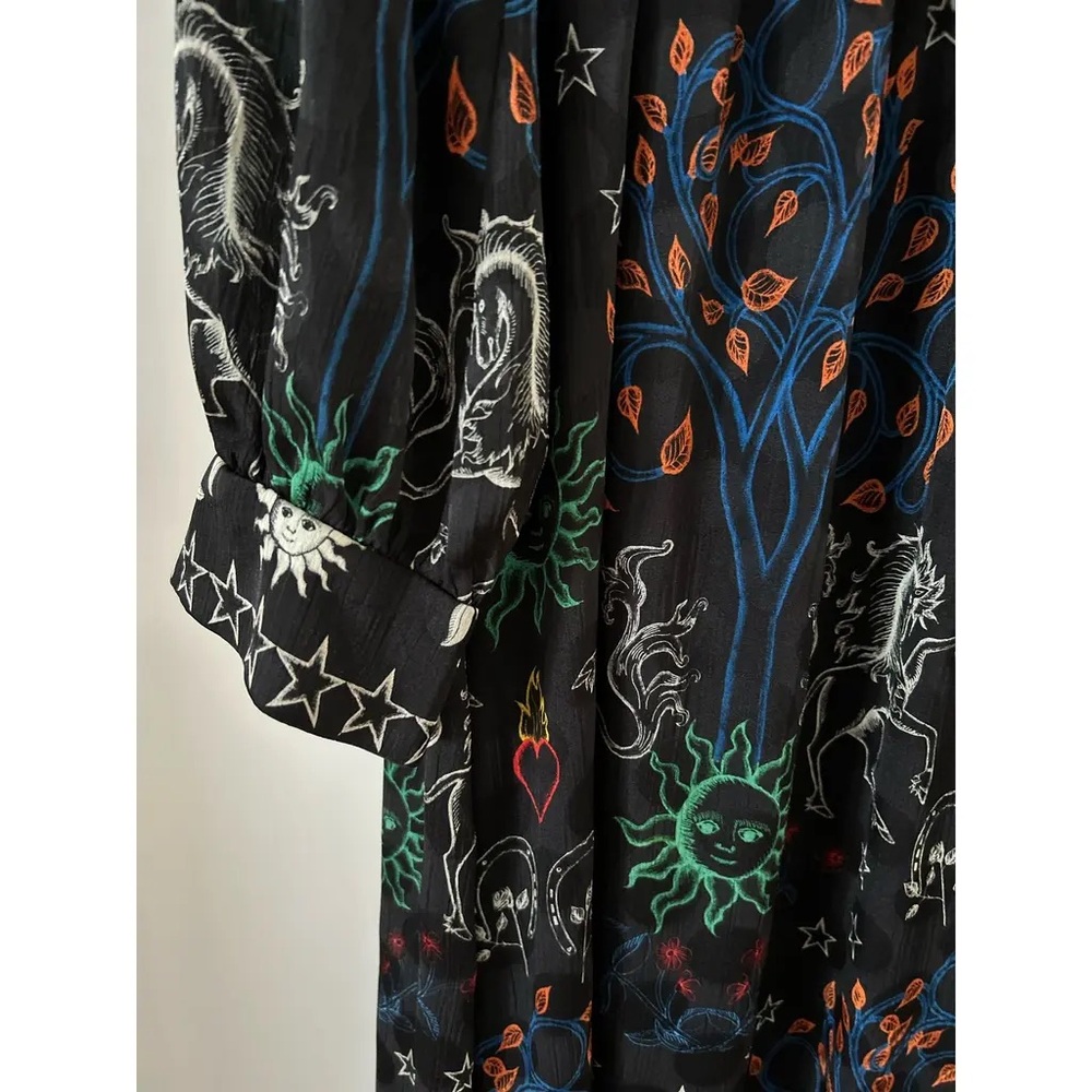 Sandro Midi Chiffon Celestial Dress - Picture 4 of 4